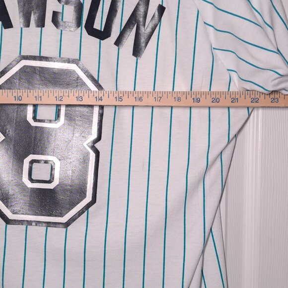 VINTAGE Andre Dawson Florida Marlins USED Jersey: DISTRESSED, XL, 8, Baseball PM - Picture 5 of 10